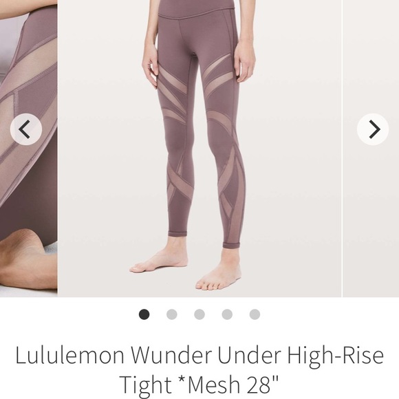 lululemon athletica Pants - Lululemon Wunder Under High Rise Mesh Size 6